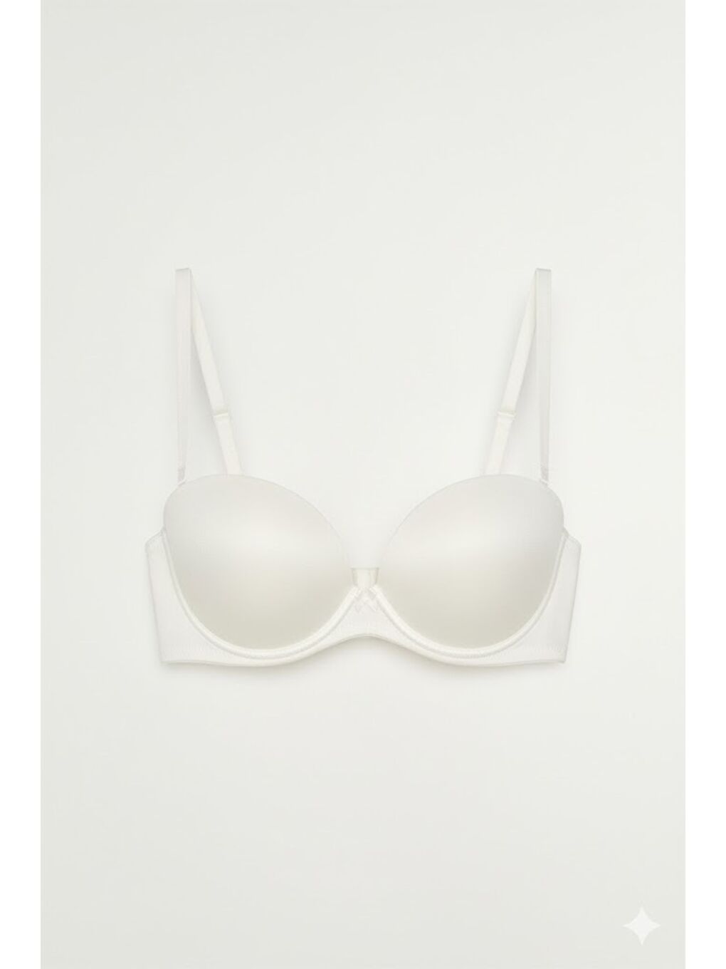 Dekolte Double Push-Up Straplez Sütyen C17040 Beyaz