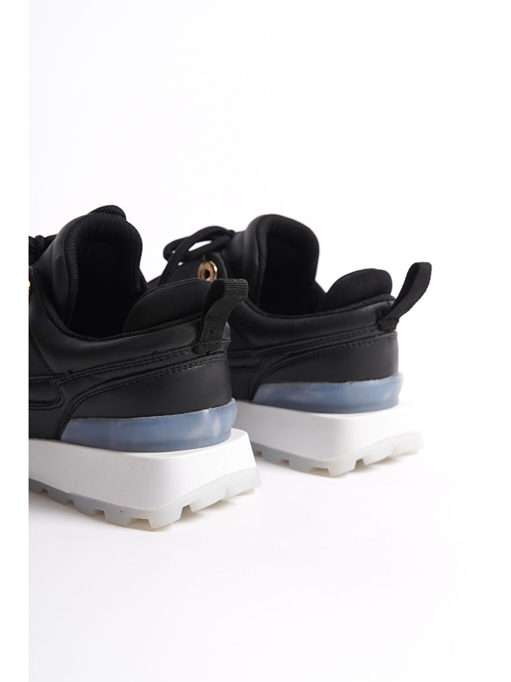 Siyah D0852 Günlük Ortopedik Kadın Sneaker Spor Ayakkabı-5