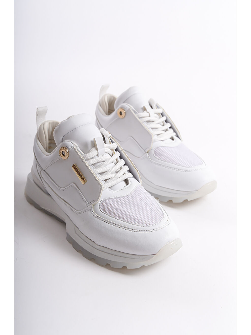 Beyaz D0852 Günlük Ortopedik Kadın Sneaker Spor Ayakkabı-1