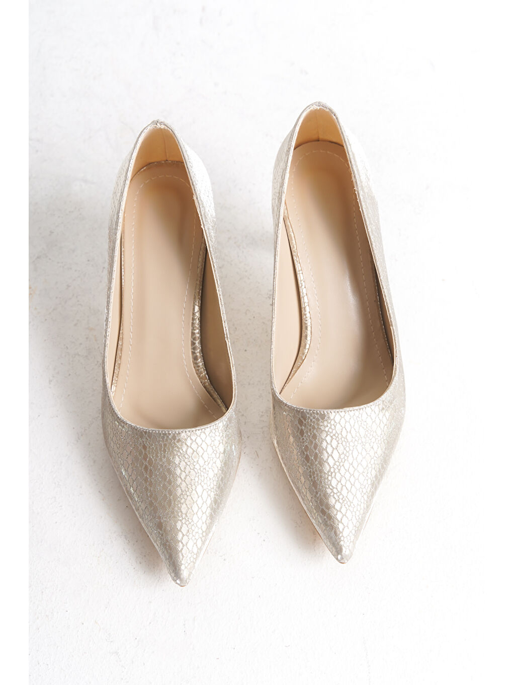 Sarı D0100 Günlük Ortopedik Klasik Topuklu Ayakkabı-3