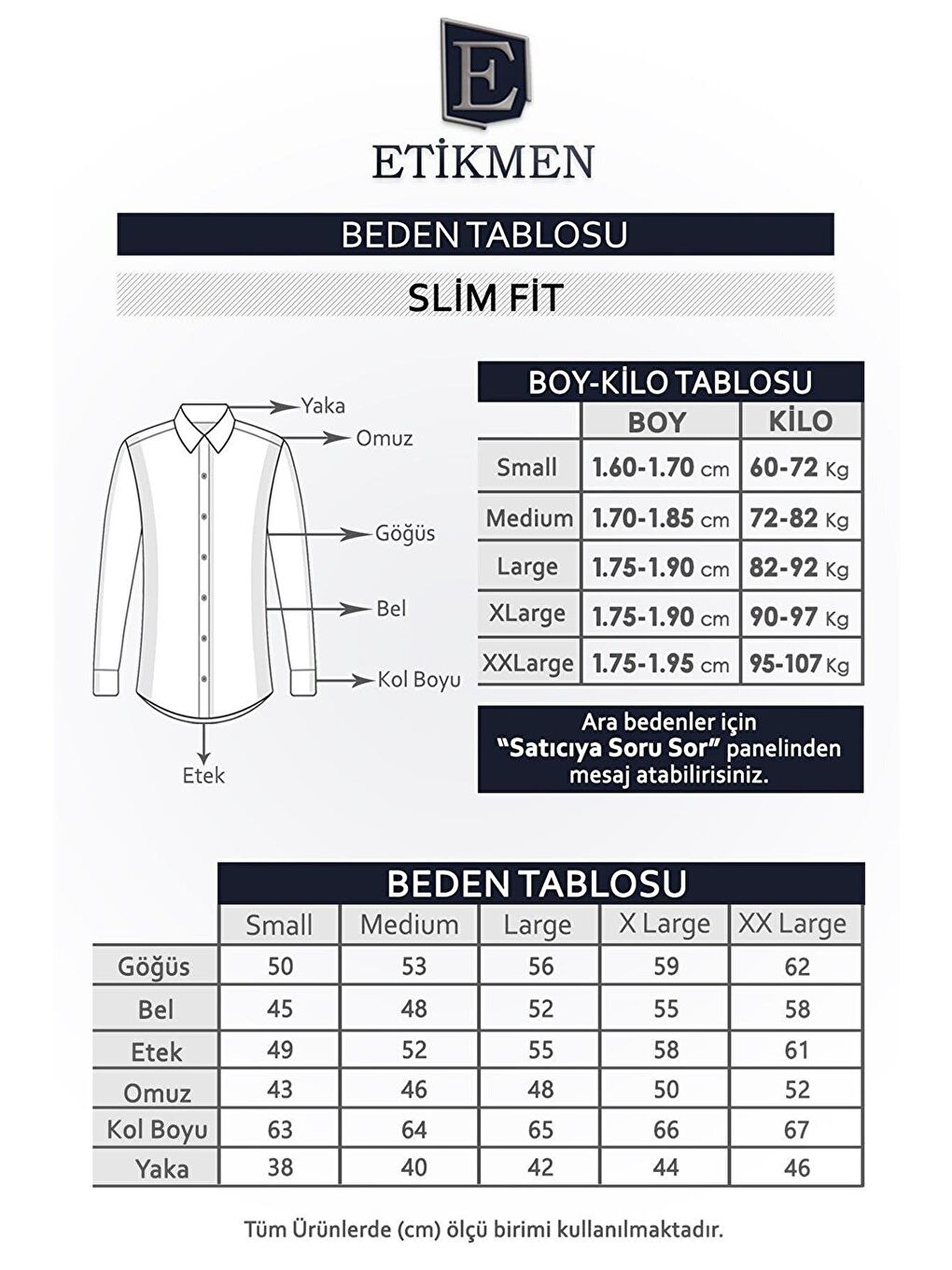 Etikmen Lacivert Slimfit Gerçek Jean Erkek Gömlek - 5