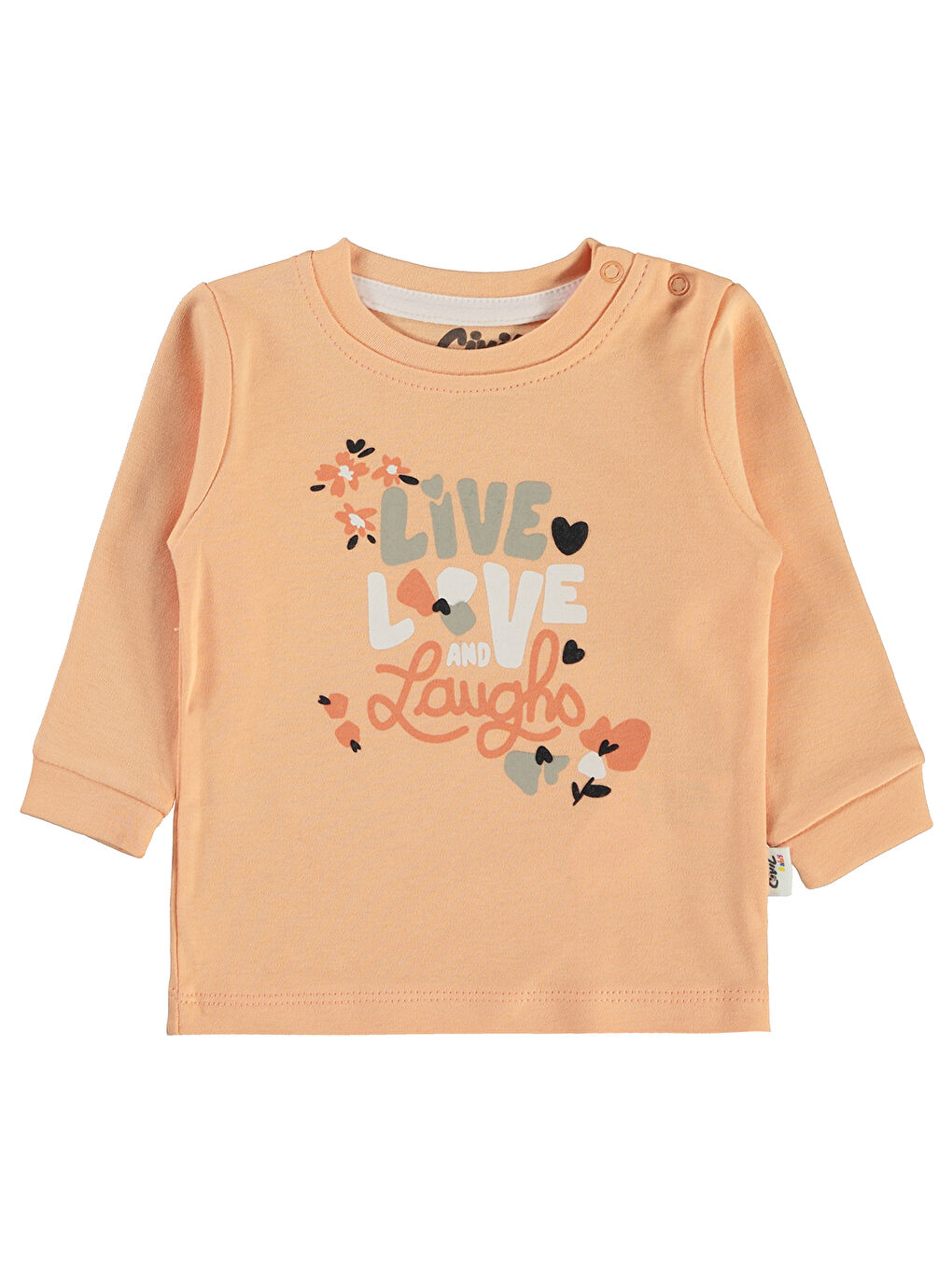 Pembe Baby Kız Bebek 2'li Sweatshirt 6-18 Ay Somon-2