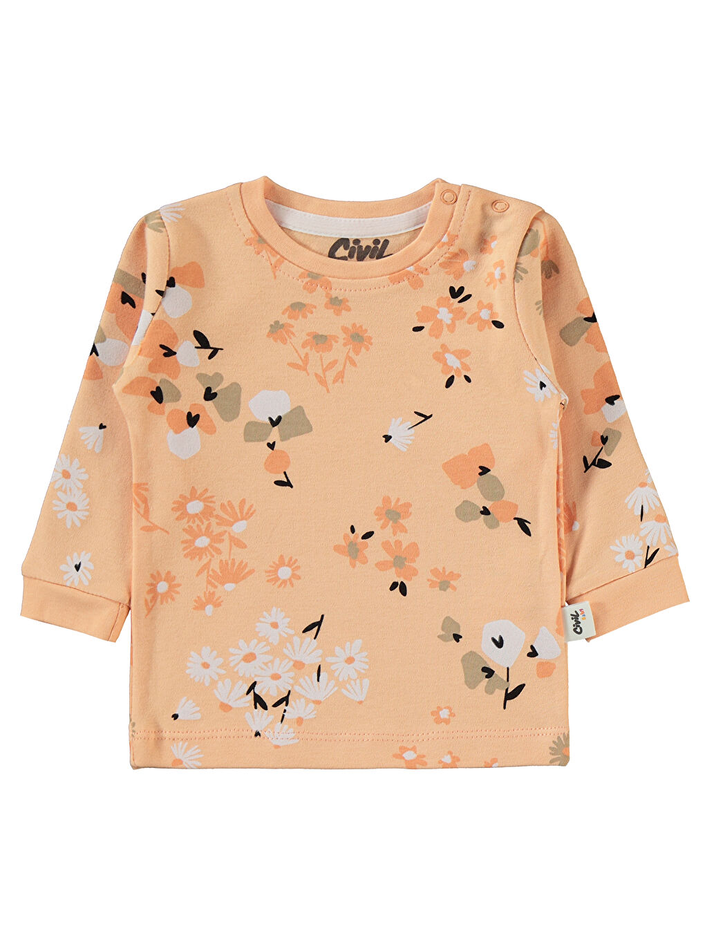 Pembe Baby Kız Bebek 2'li Sweatshirt 6-18 Ay Somon-3