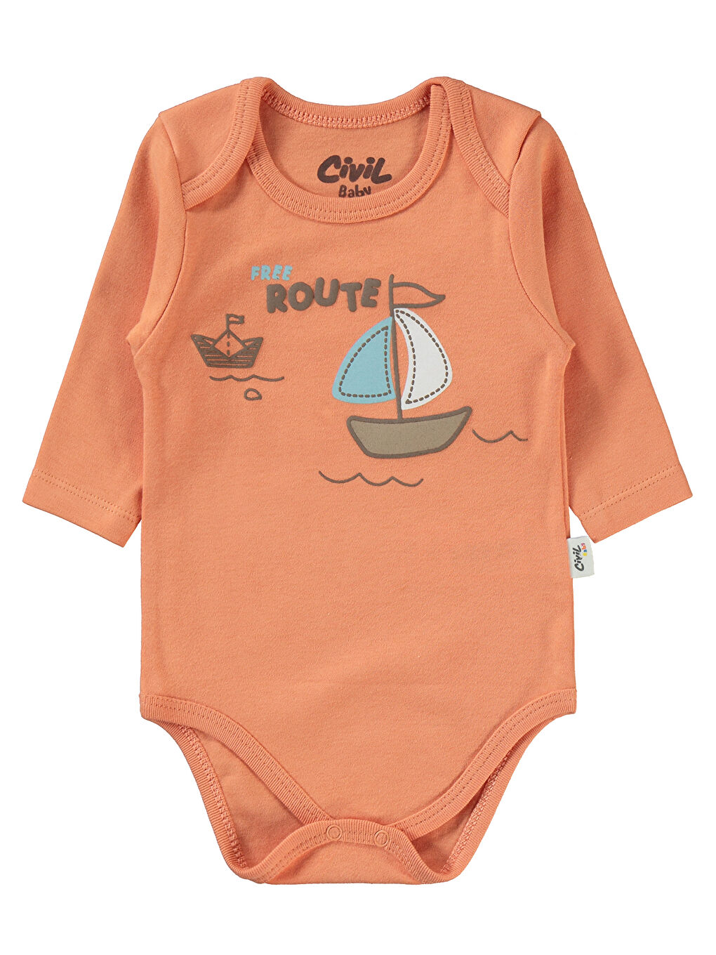 Turuncu Baby Erkek Bebek 3'lü Takım 6-18 Ay Oranj-2