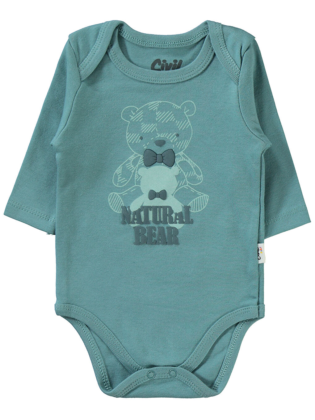 Baby Erkek Bebek 2'li Çıtçıtlı Badi 3-18 Ay Petrol-2