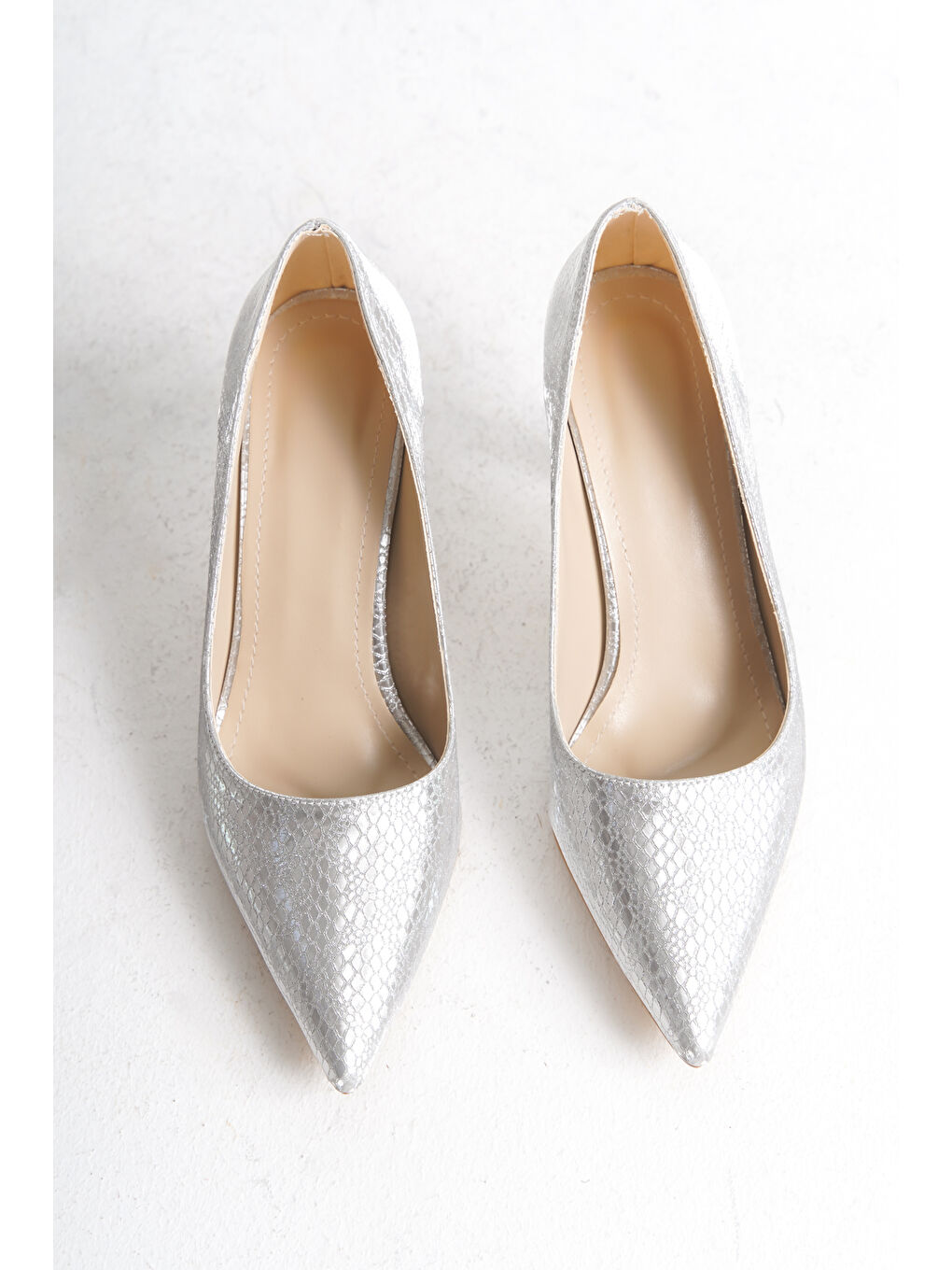 Gri D0100 Günlük Ortopedik Klasik Topuklu Ayakkabı-5