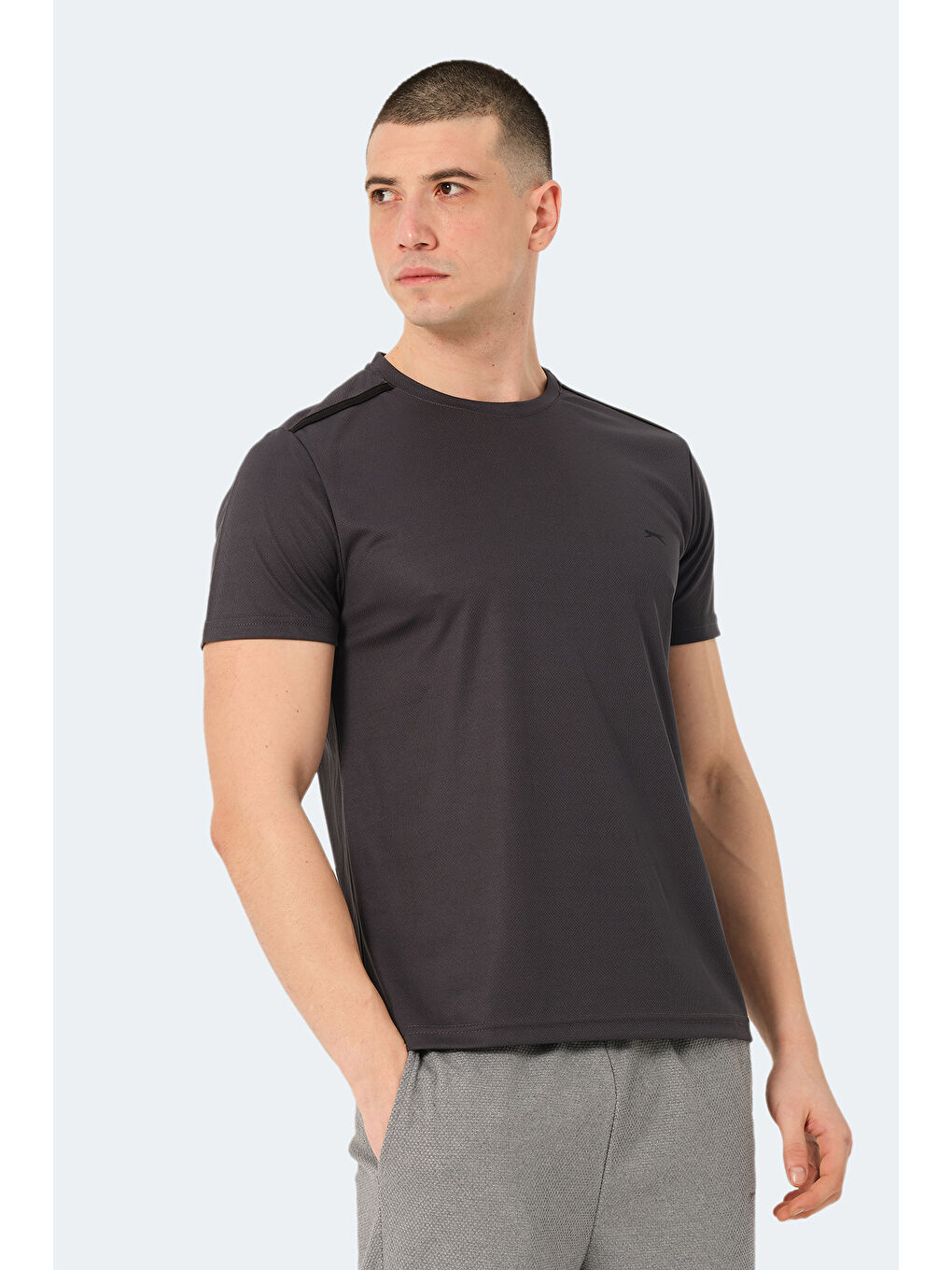 Erkek Tişört Koyu Gri-4