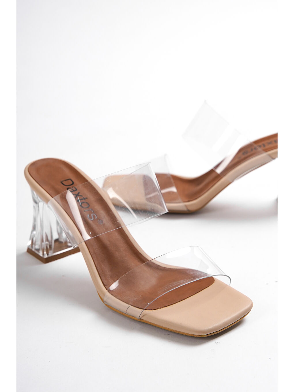 Bej D2077 Kadın Günlük Ortopedik Klasik Topuklu Ayakkabı-7