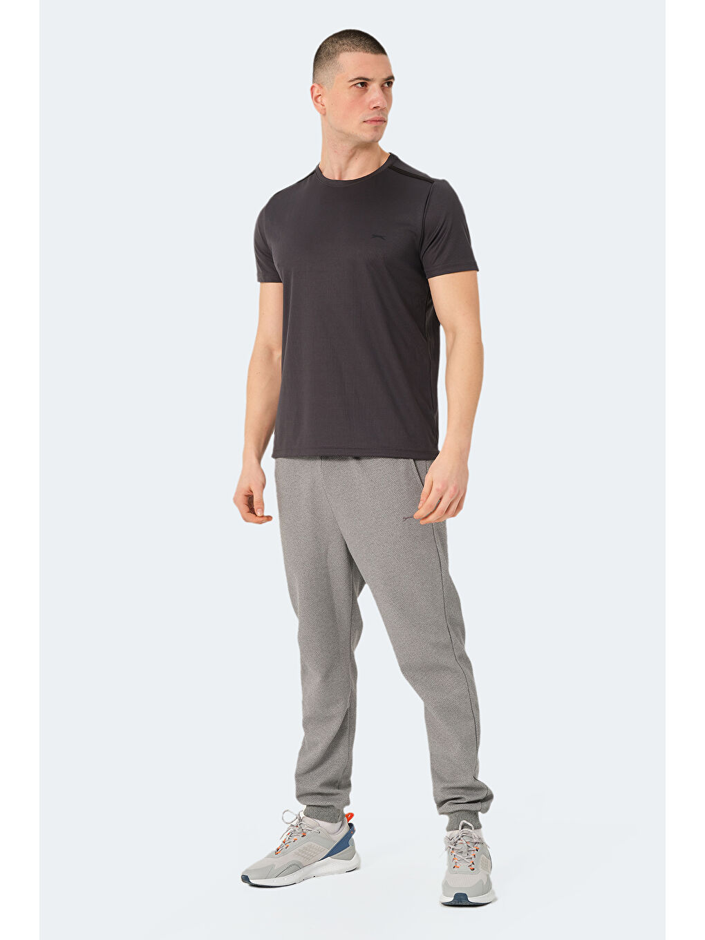 Erkek Tişört Koyu Gri-7