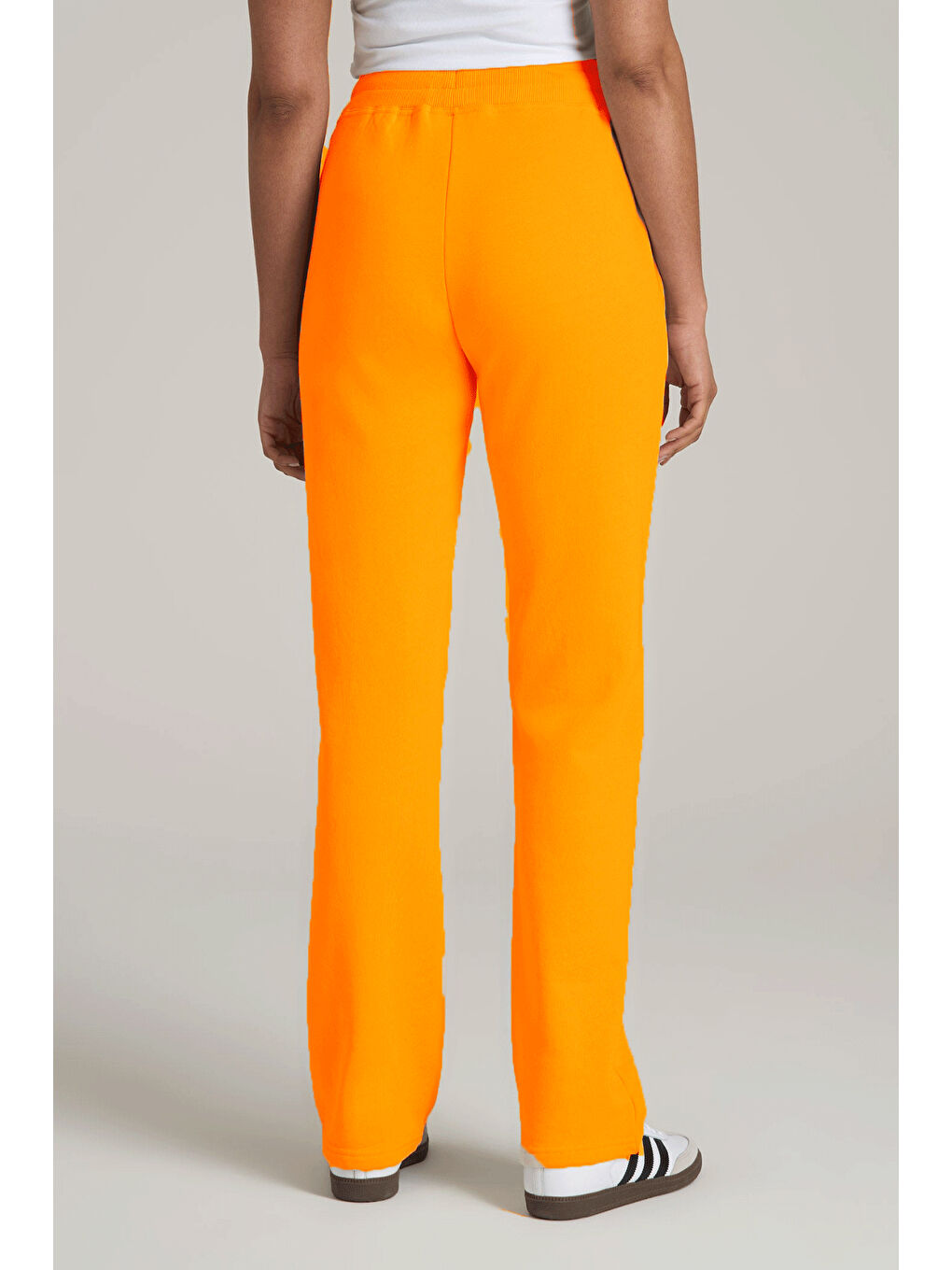 Turuncu Kadın İçi Polarlı 3 iplik Kalın Eşofman Altı SPR24EAK95-2