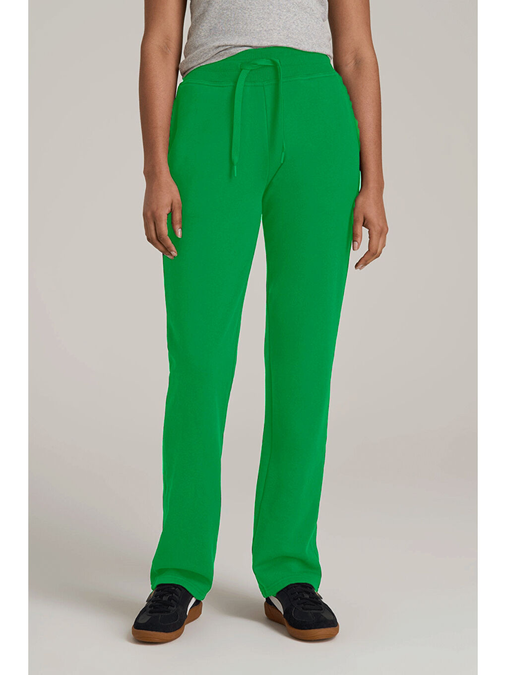 Yeşil Kadın İçi Polarlı 3 iplik Kalın Eşofman Altı SPR24EAK95-1