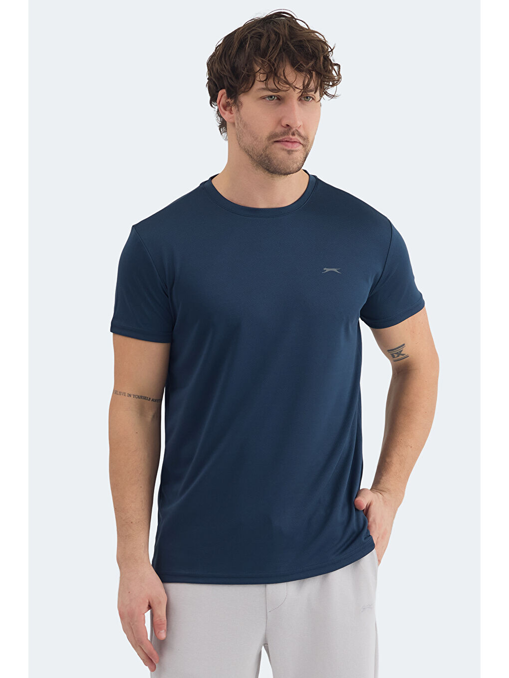 İndigo OMAR KTN Erkek Indigo Tişört-6