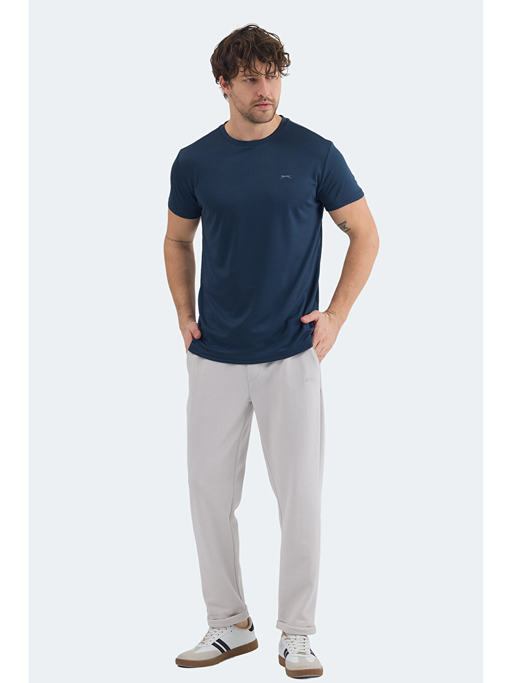 İndigo OMAR KTN Erkek Indigo Tişört-7