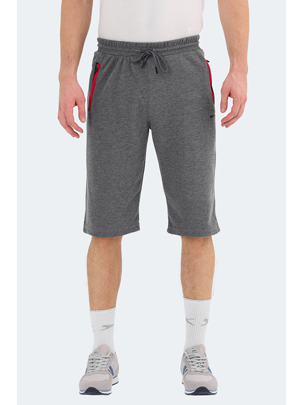 NEER Erkek Cepli Kapri Koyu Gri Şort-1