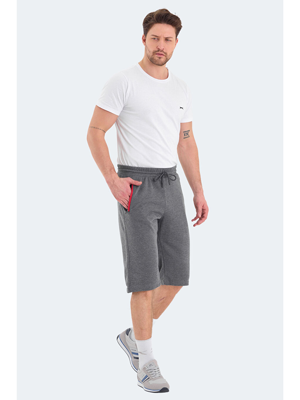 NEER Erkek Cepli Kapri Koyu Gri Şort-7