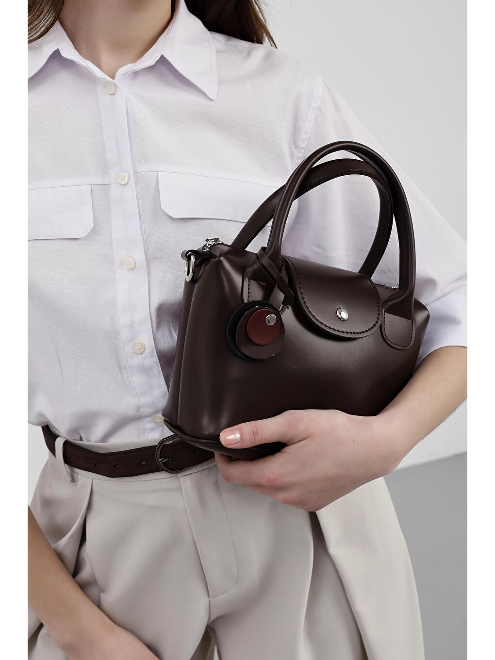 Kahverengi Bondi Kapaklı Çapraz Çanta Kahve-2