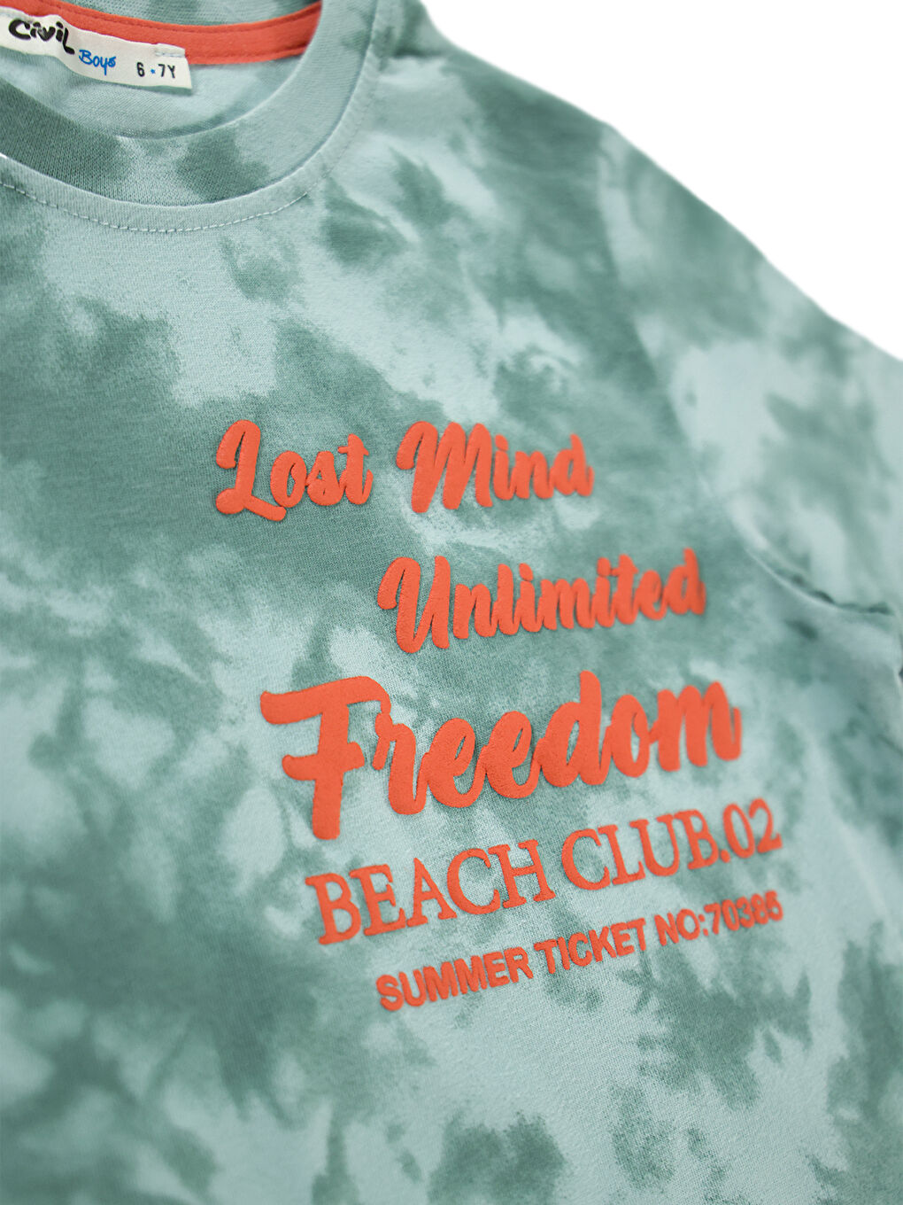 Boys Erkek Çocuk Tişört 6-9 Yaş Açık Çağla Yeşili-2