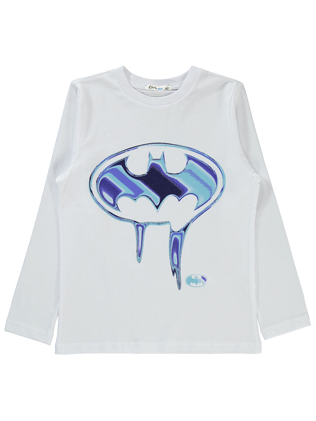 Batman Erkek Çocuk Sweatshirt 6-9 Yaş Beyaz