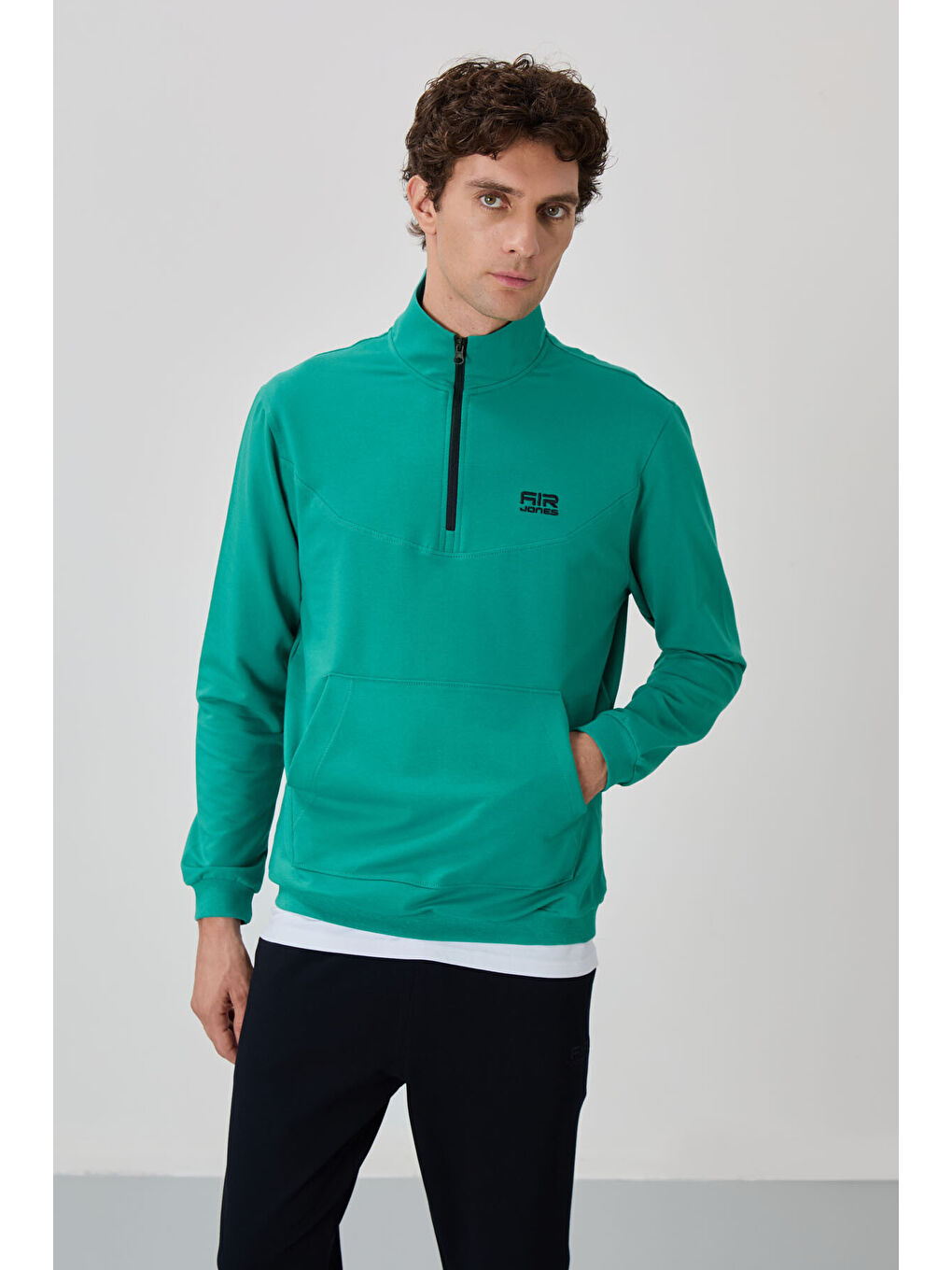 Herbert Deniz Yeşil - Lacivert  Dik Yaka Eşofman Takım - 85233-1