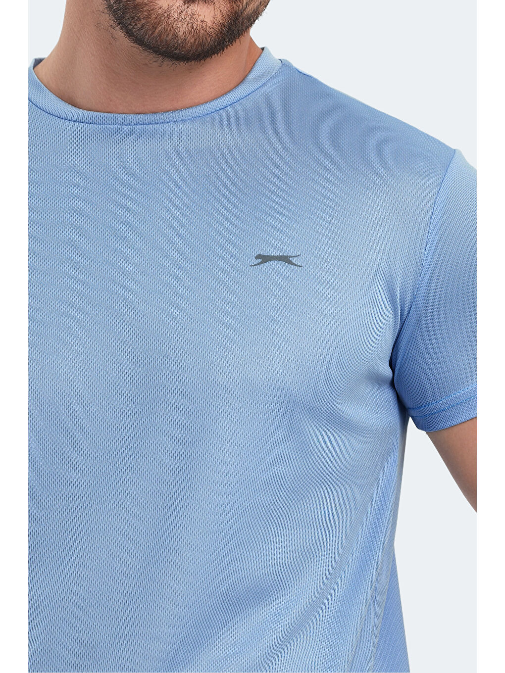 OMAR KTN Erkek Açık Mavi Tişört-4
