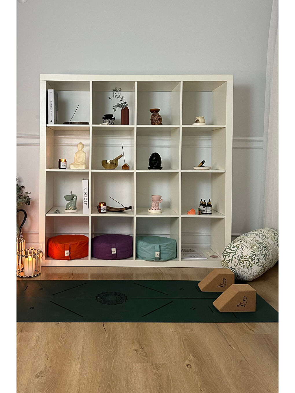 Bej Nature Serisi Mantar Yarım Yoga Bloku-2