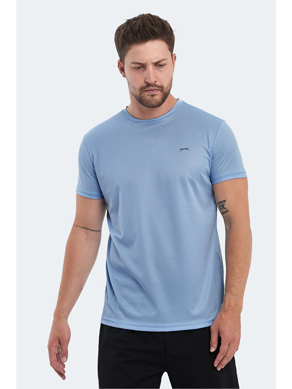 OMAR KTN Erkek Açık Mavi Tişört-6