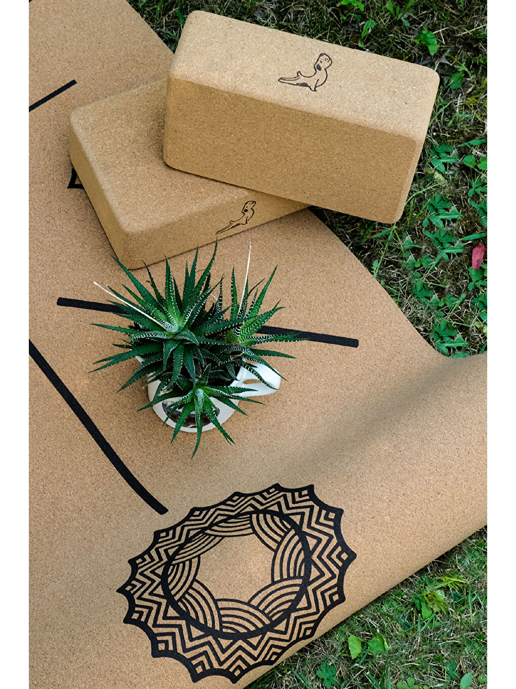 Bej Nature Serisi Mantar Yoga Bloku-1