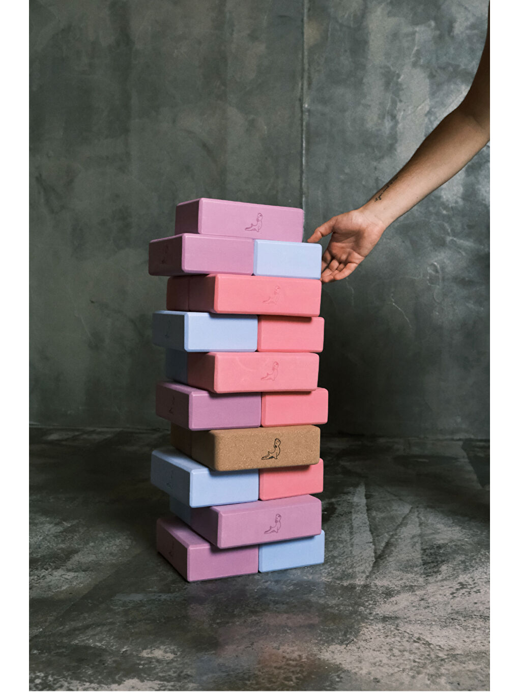 Bej Nature Serisi Mantar Yoga Bloku-2