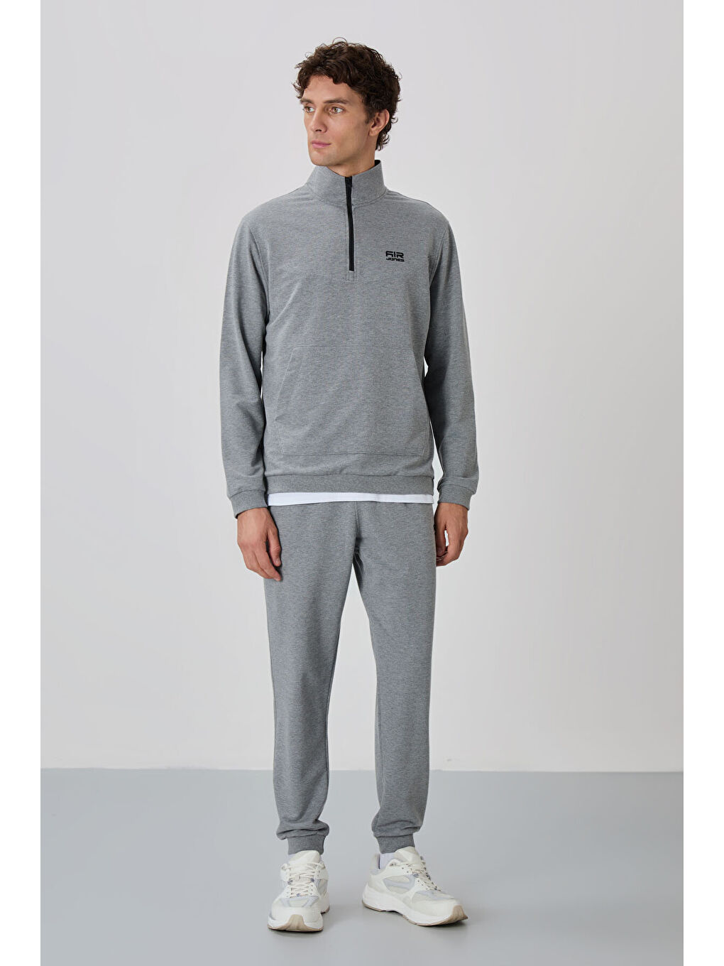 Herbert Gri Melanj  Dik Yaka Eşofman Takım - 85233-2