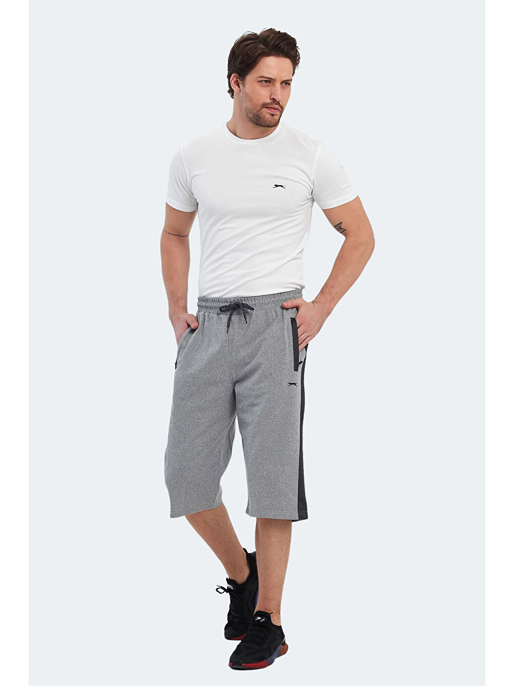 NARAYAN IN Erkek Cepli Kapri Gri Şort-6