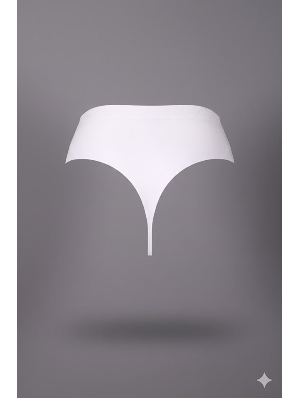 Lazer Kesim Yüksek Bel Dikişsiz String C19206 Ekru-1