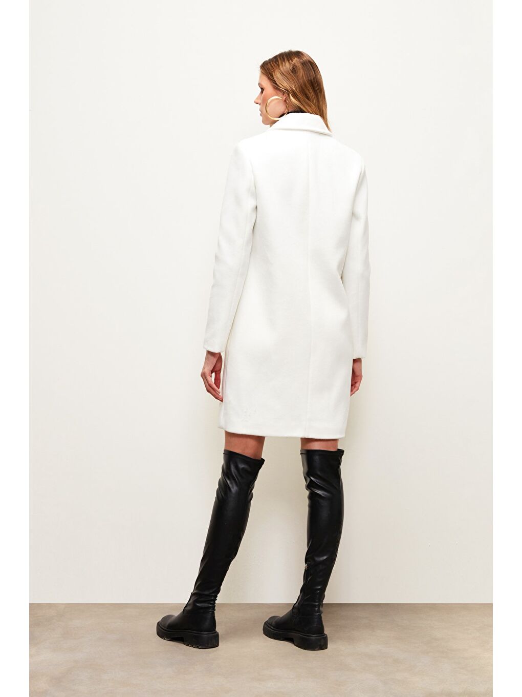 Cepli Kaşe Kaban - Ekru-7