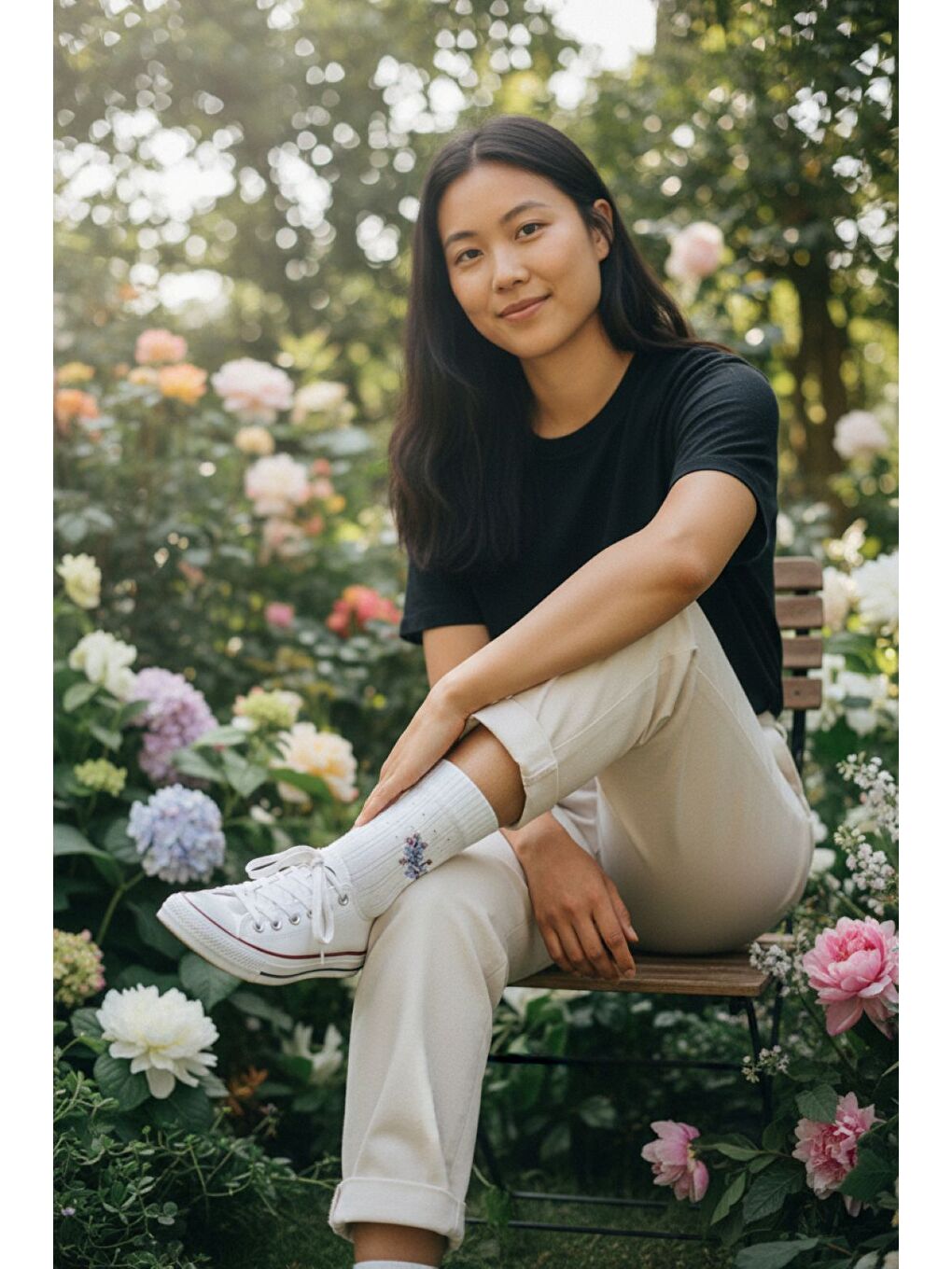 Kadın 12’li Premium Floral Soket Çorap – Taş İşlemeli – Karışık Asorti (12 Çift)-2