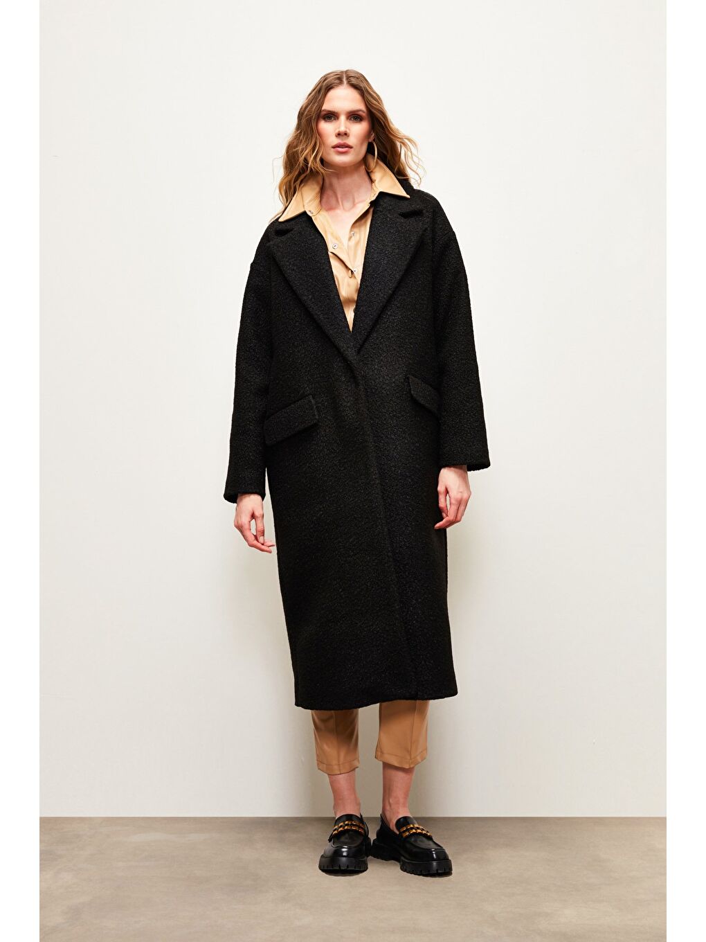 Uzun Buklet Kaban - Siyah