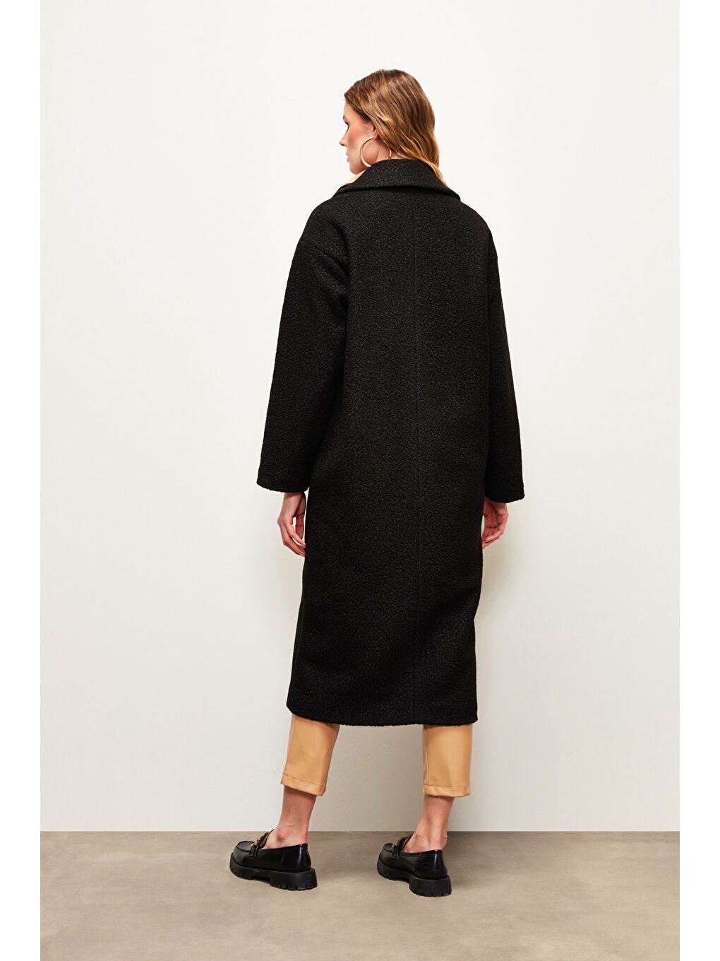 Uzun Buklet Kaban - Siyah-6