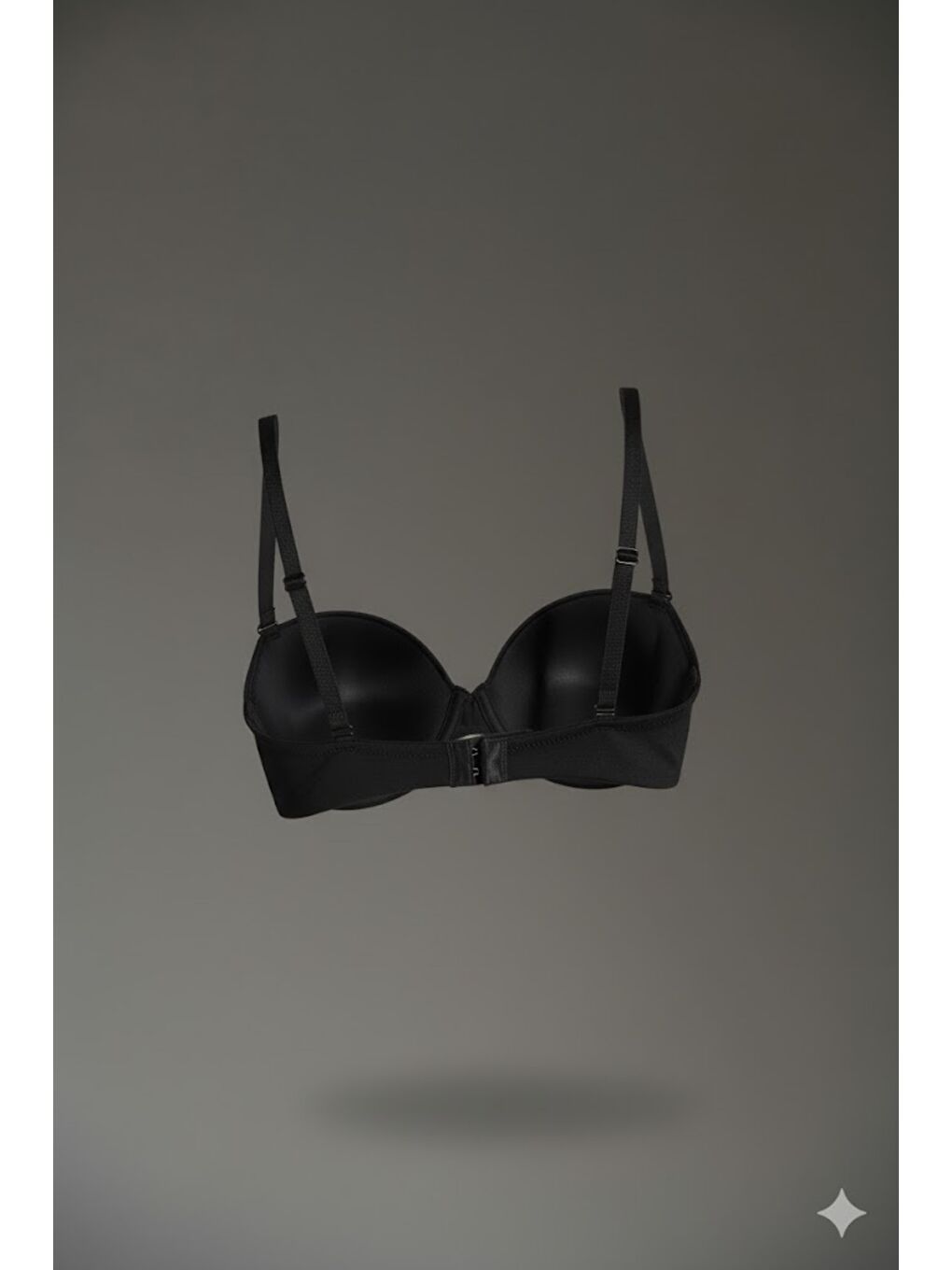 Destekli Lazer Soft Kap Tulum Straplez Sütyen C16025 Siyah-1