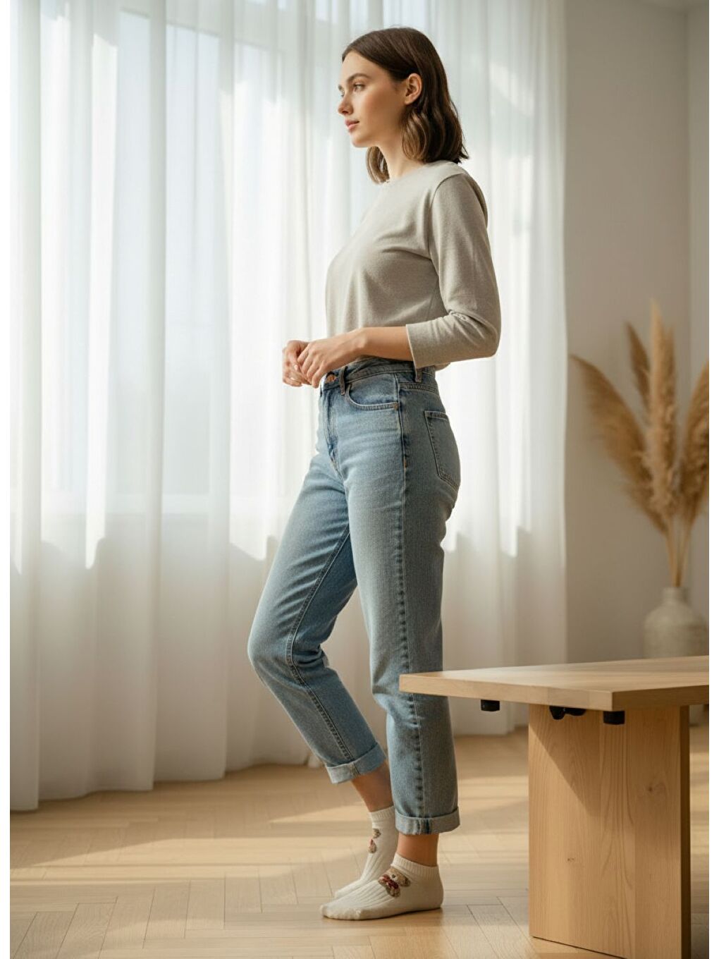 Kadın 12’li Premium Ayıcıklı Sneakers Çorap – Taş İşlemeli – Karışık Asorti (12 Çift)-2