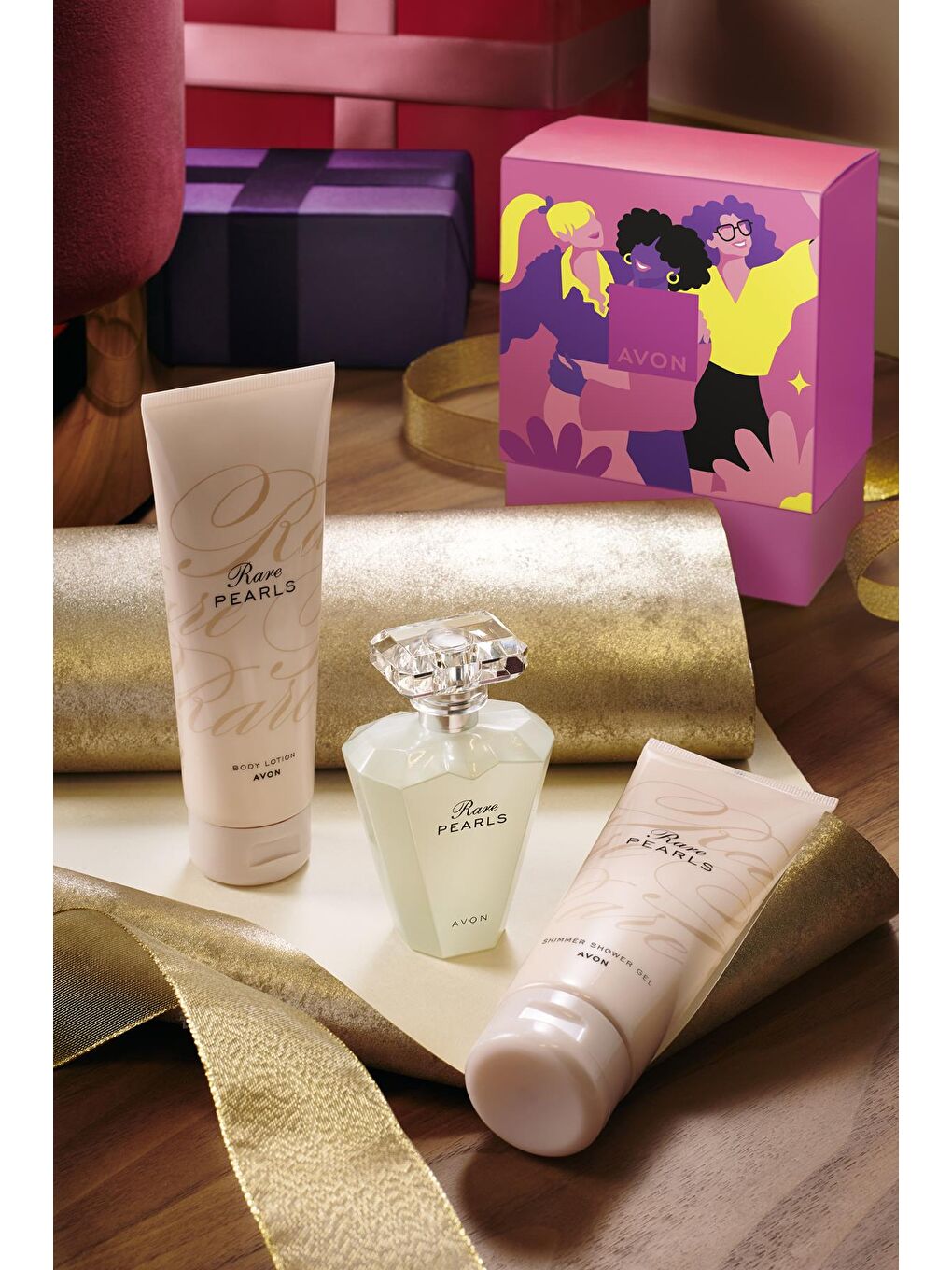 Rare Pearls Kadın Parfüm Losyon ve Duş Jeli Hediye Seti-2