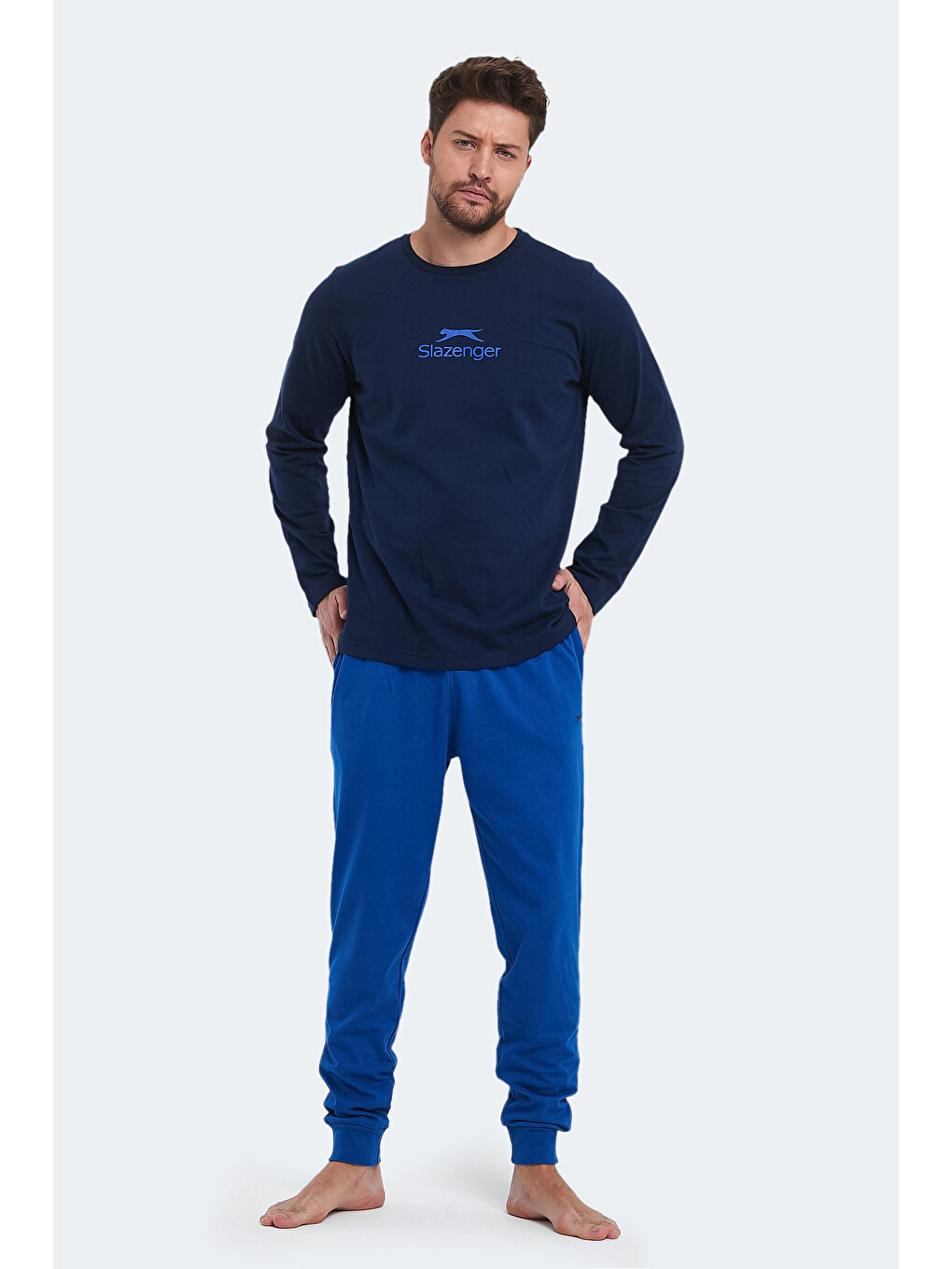 Parth In Erkek Pamuklu Lacivert Pijama-5