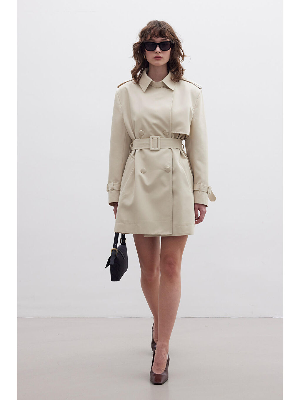 Chelsea Kruvaze Trençkot Bej-3