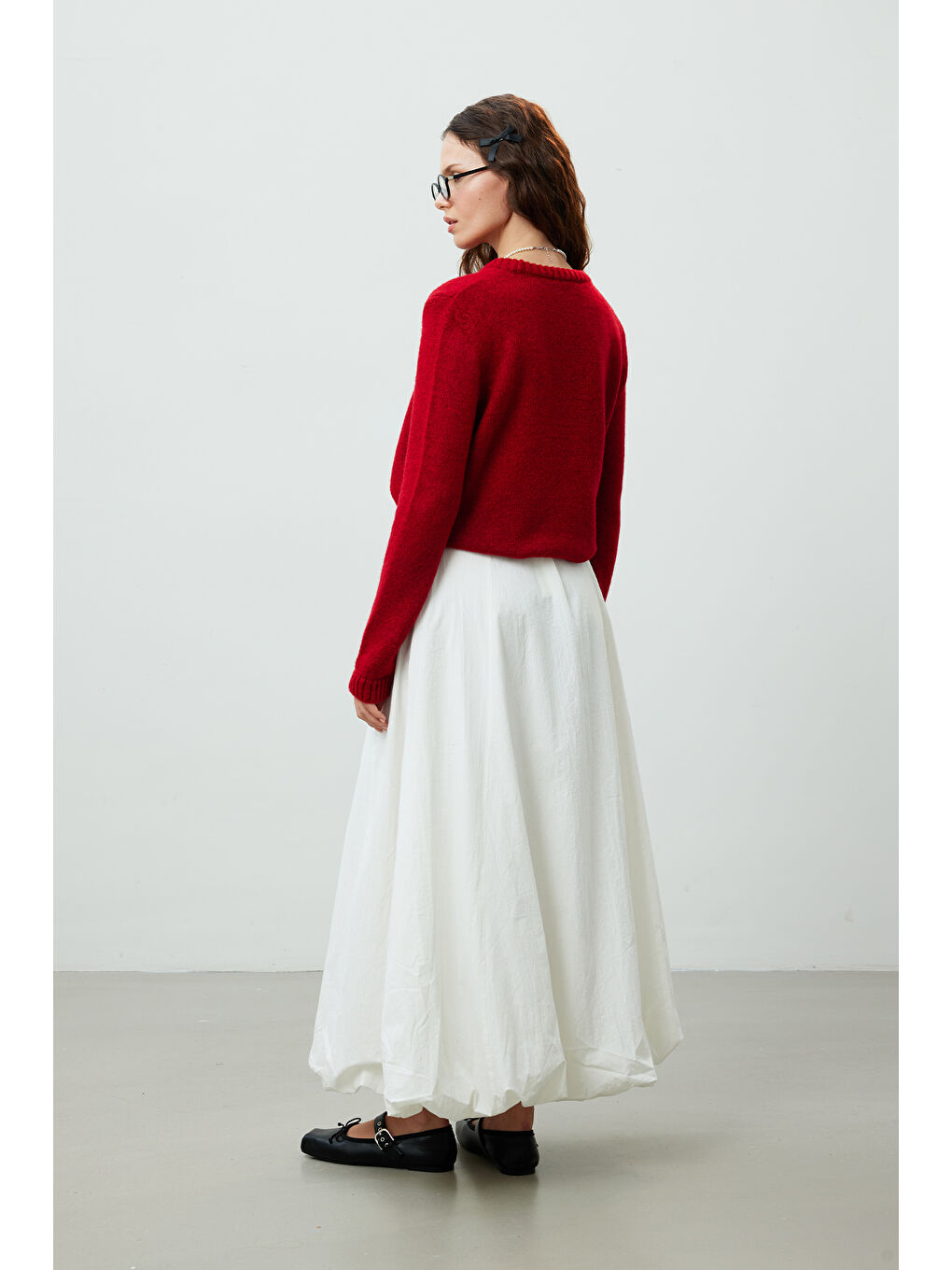 Balon Form Etek Ekru-2