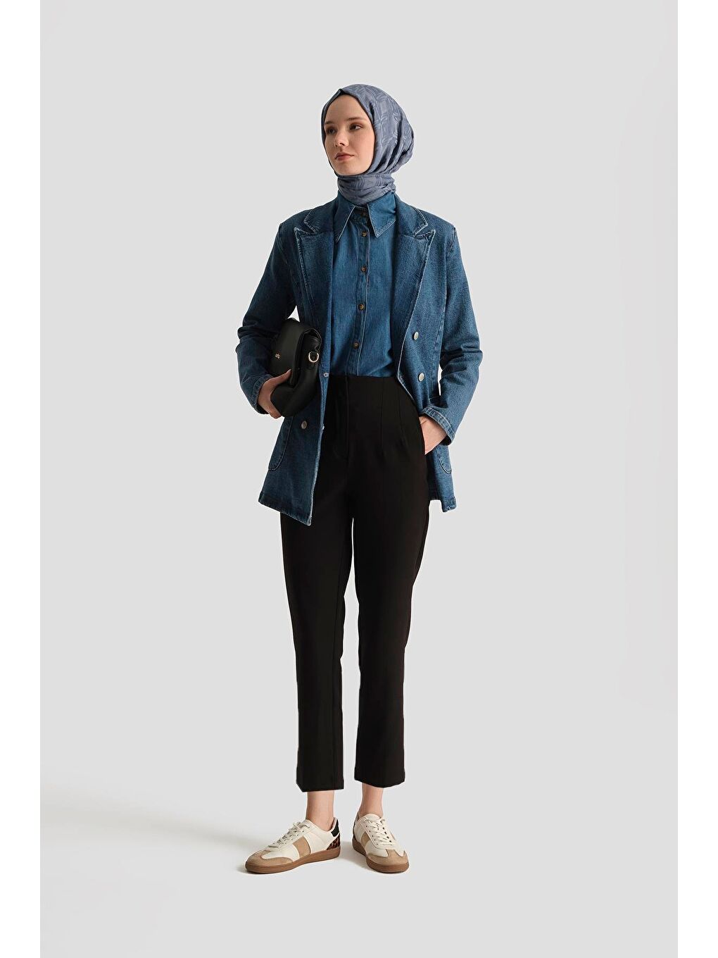 Pens Detaylı Pantolon 25Yh2518 Siyah