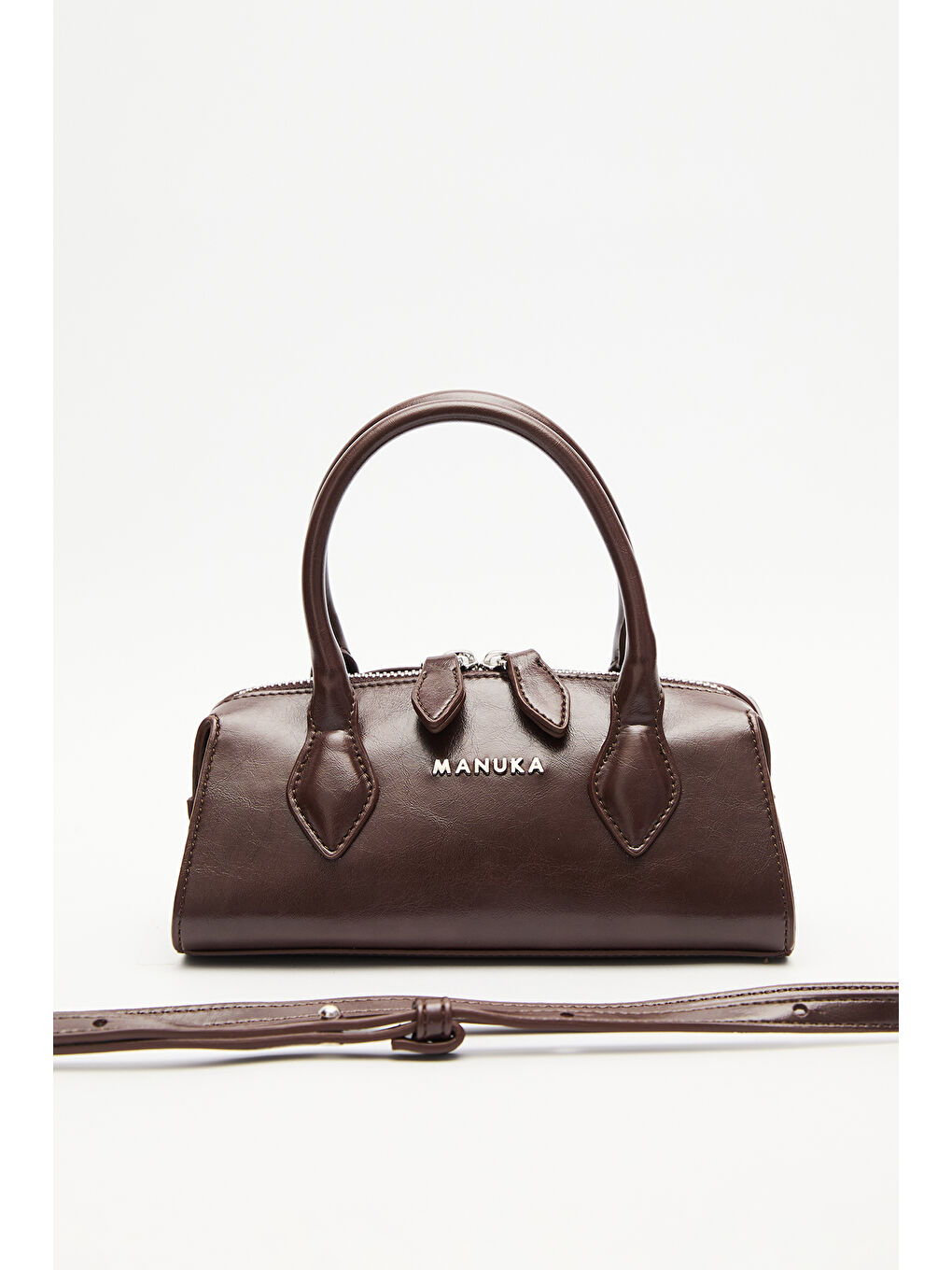 Deri Polo Mini Çanta Kahverengi-4