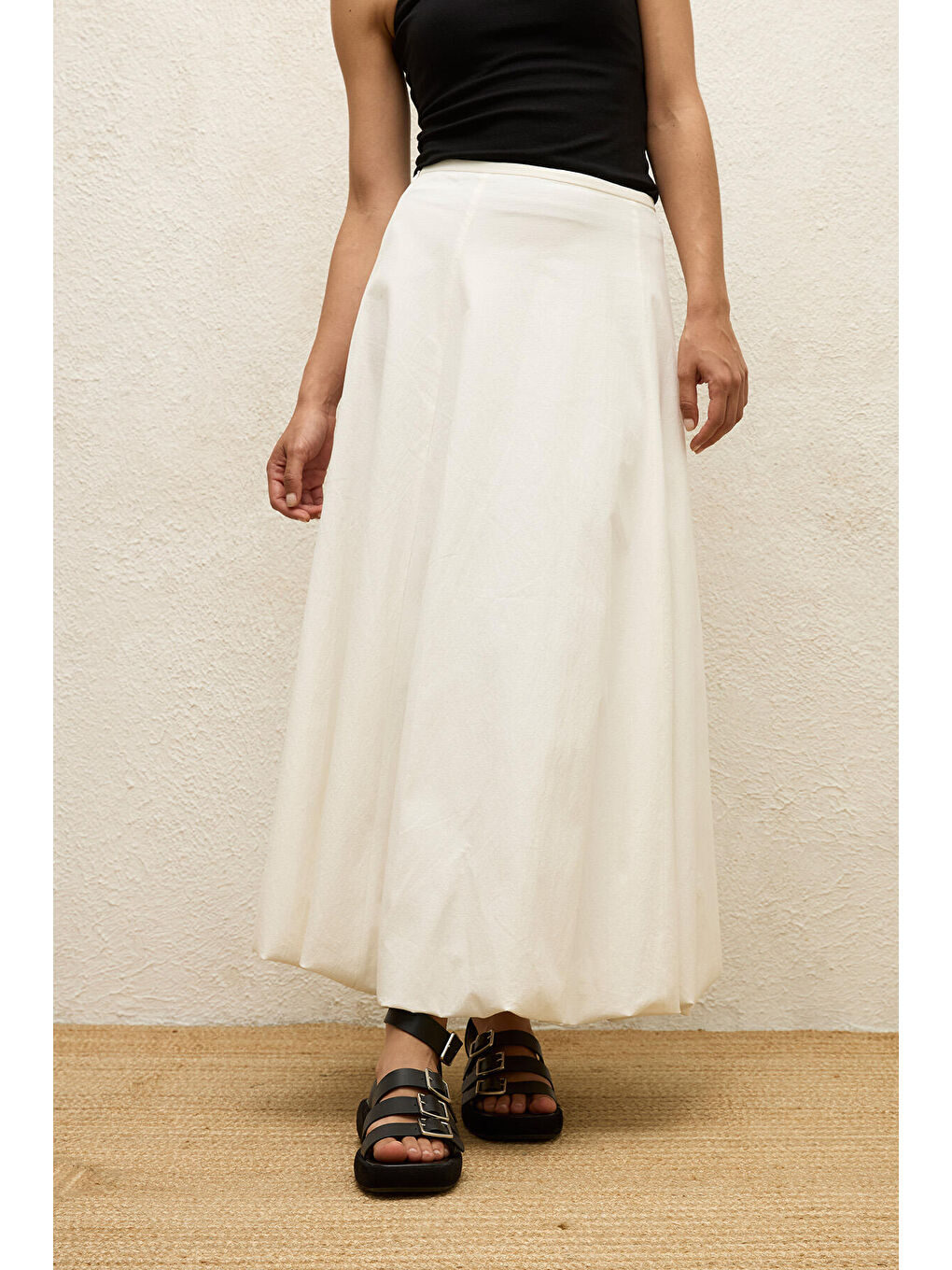 Balon Form Etek Ekru-5