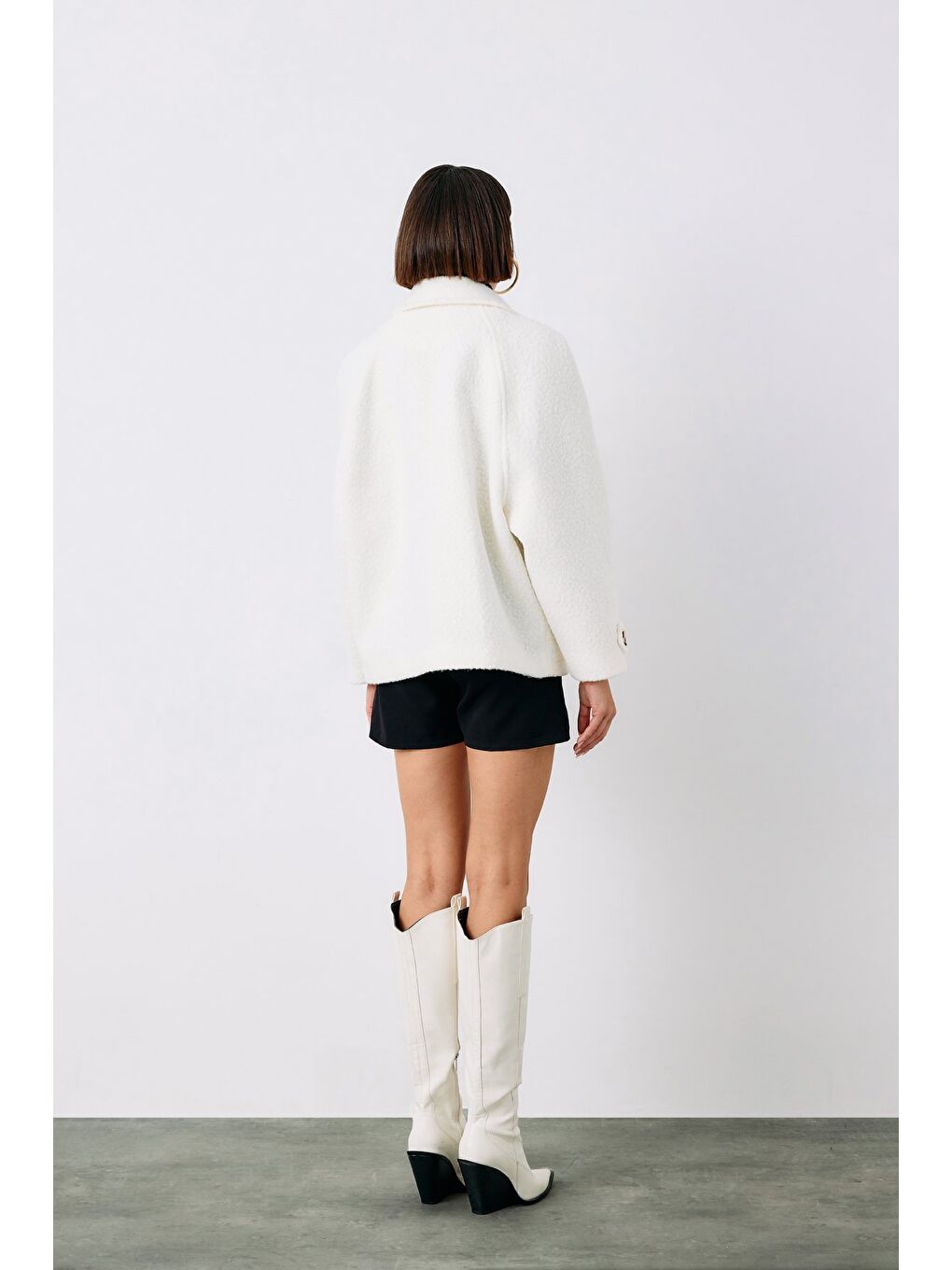 Buklet Kısa Kaban - Ekru-7