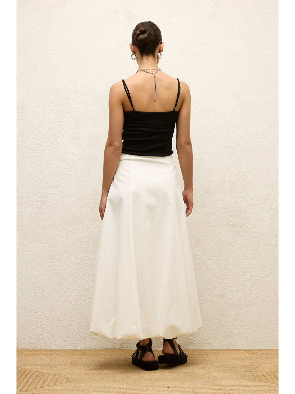 Balon Form Etek Ekru-7