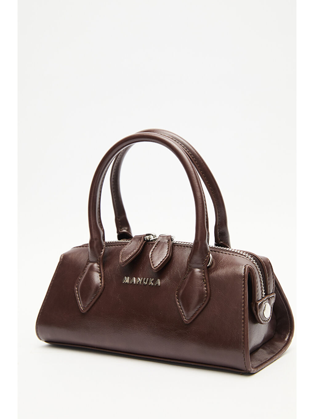 Deri Polo Mini Çanta Kahverengi-6