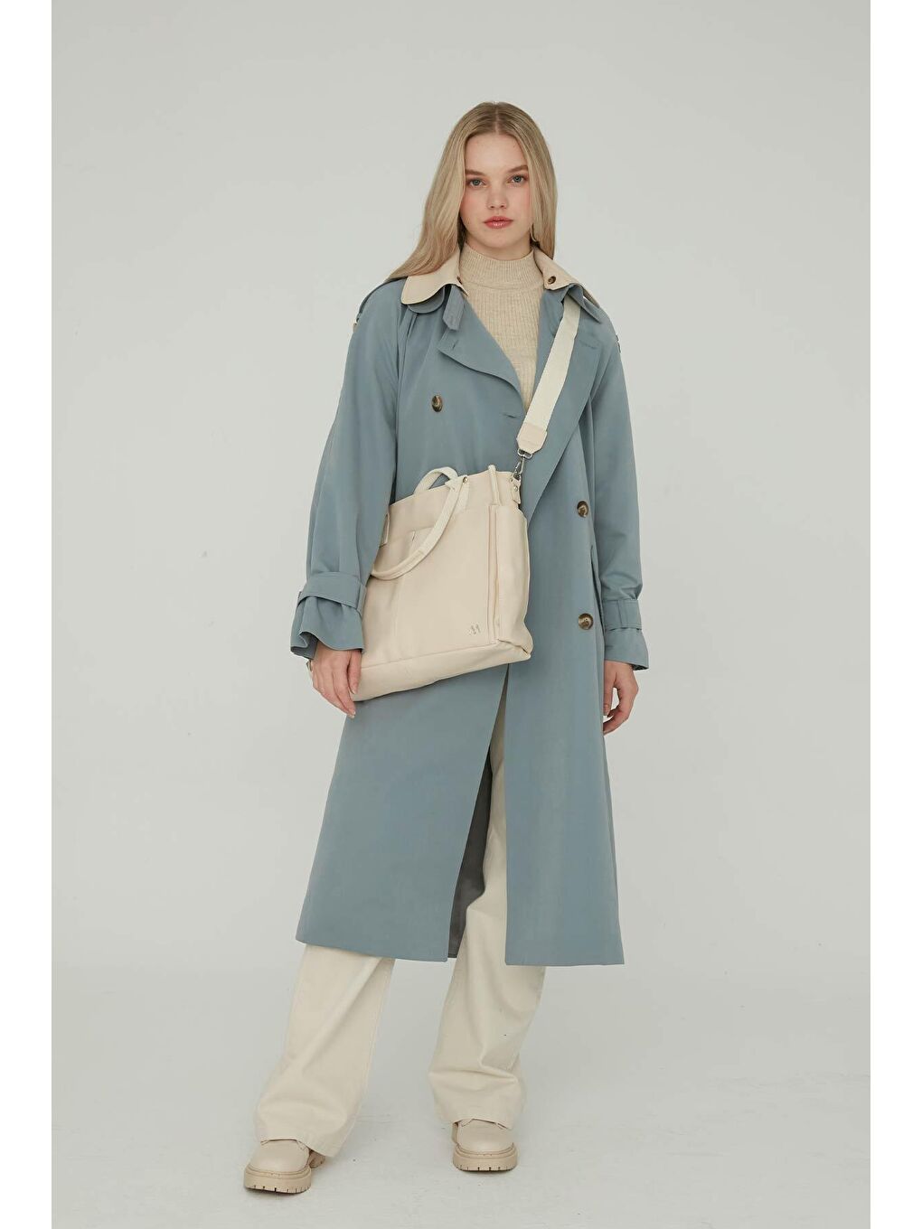 Deri Everyday Bag Bej-1