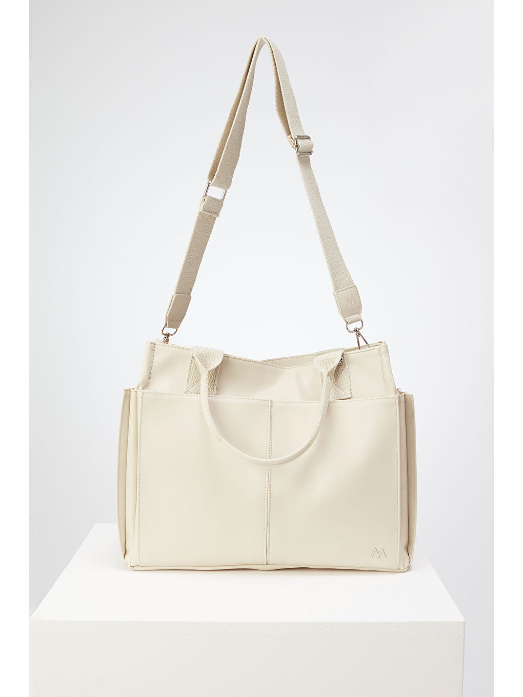 Deri Everyday Bag Bej-5