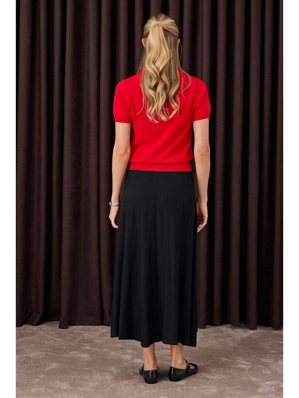 Fitilli Triko Etek Siyah-3